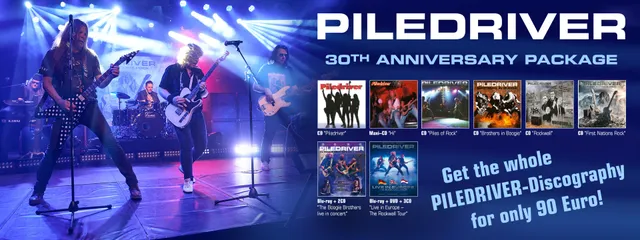 Piledriver 30th Anniversary cofanetto CD DVD Blu-ray