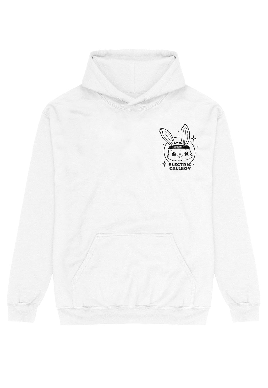Electric Callboy Pump It Bunny felpa hoodie bianca