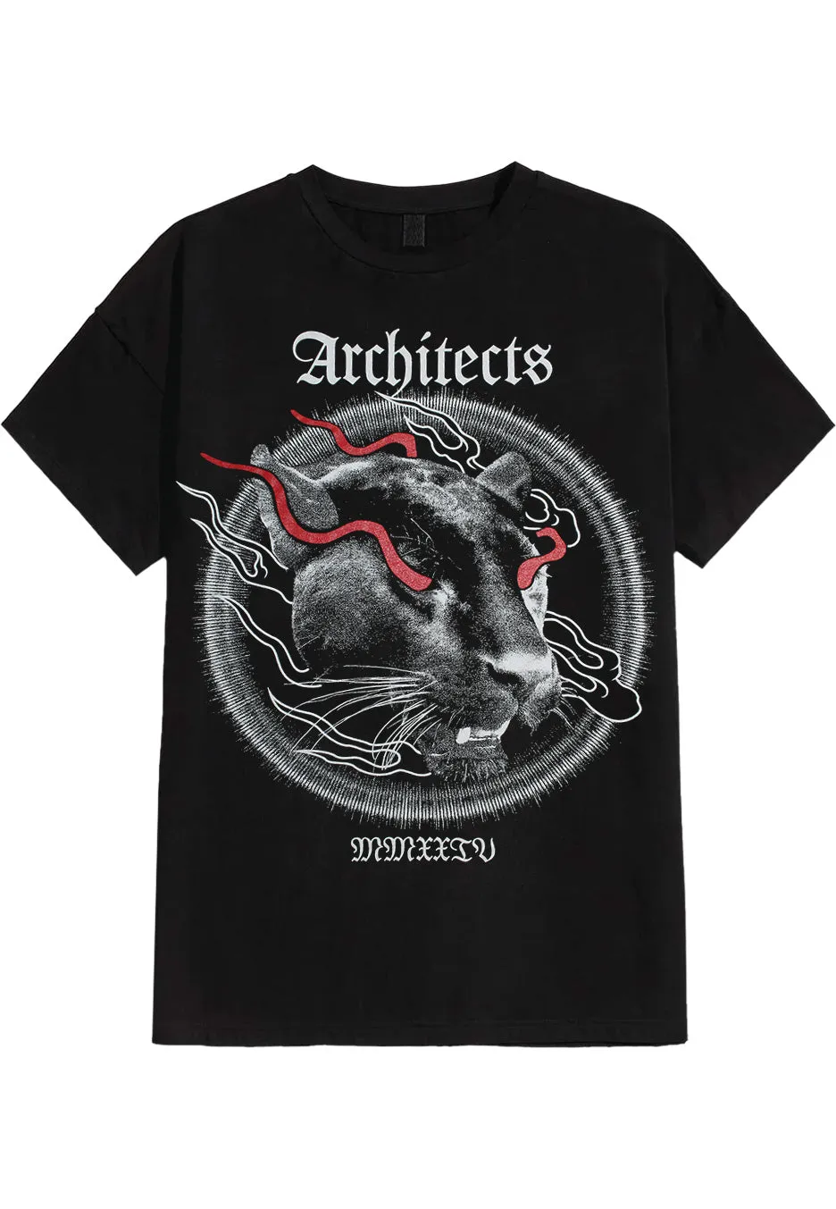 Architects Panther t-shirt nera metalcore uomo