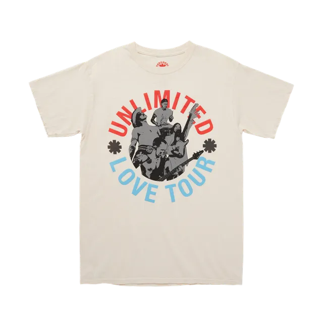 Red Hot Chili Peppers Unlimited Love Tee maglietta crema tour 2022
