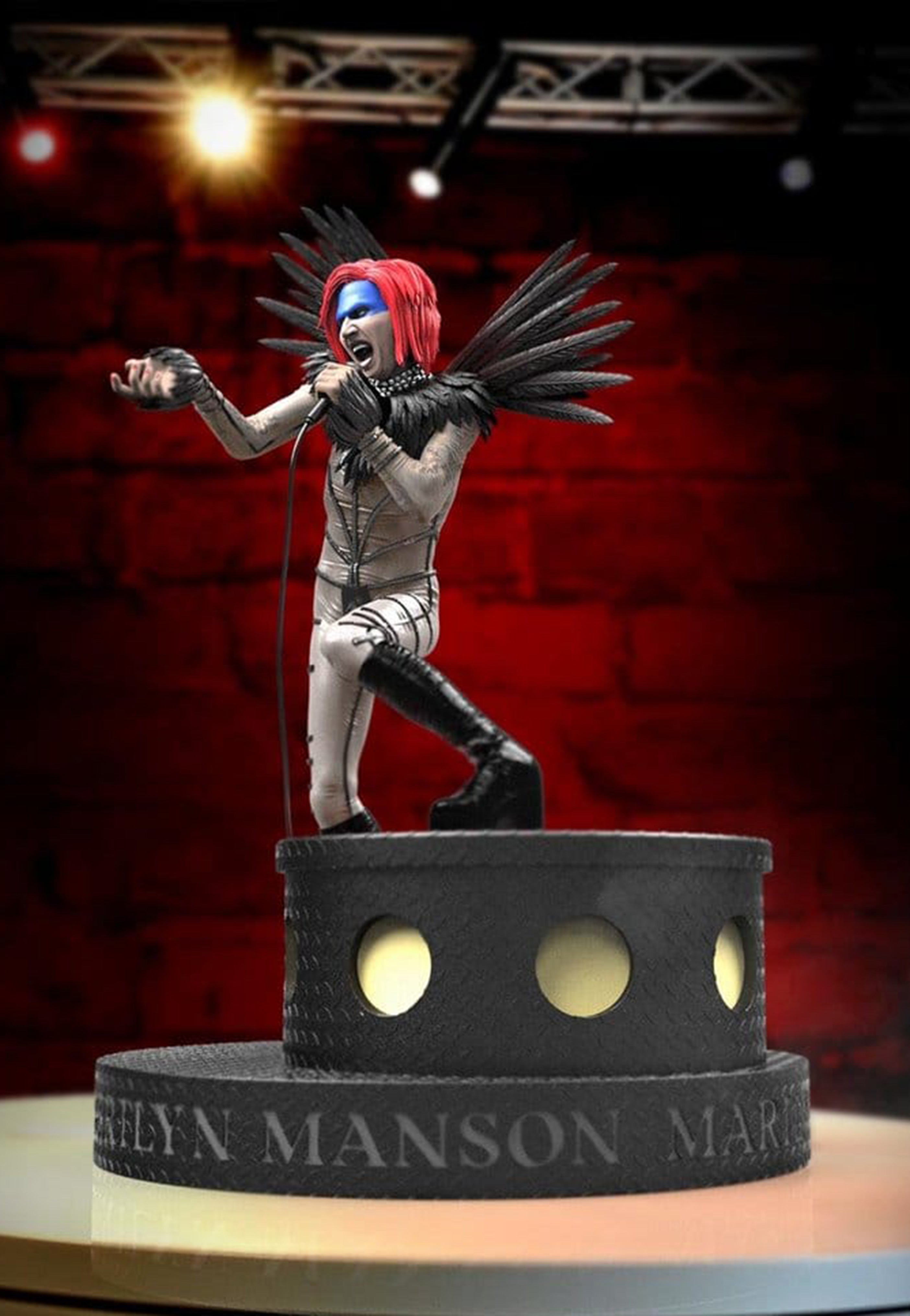 Marilyn Manson II Rock Iconz Statua multicolore