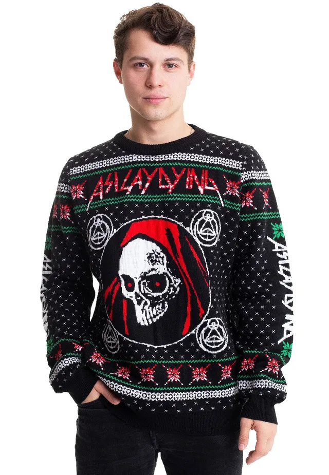 As I Lay Dying Shaped By Fire felpa winter knit nera