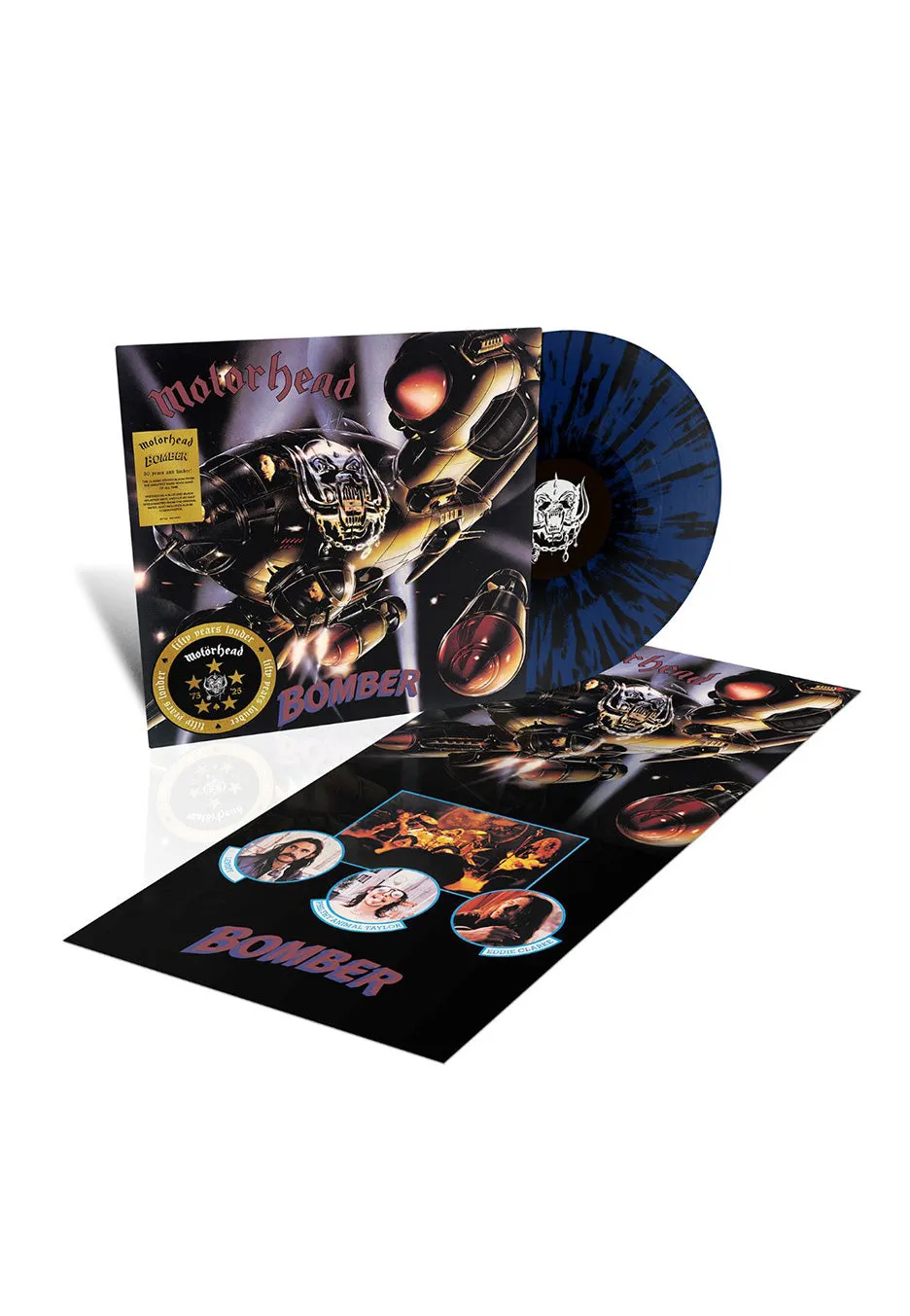 Motörhead Bomber 50th Vinile splatter blu nero