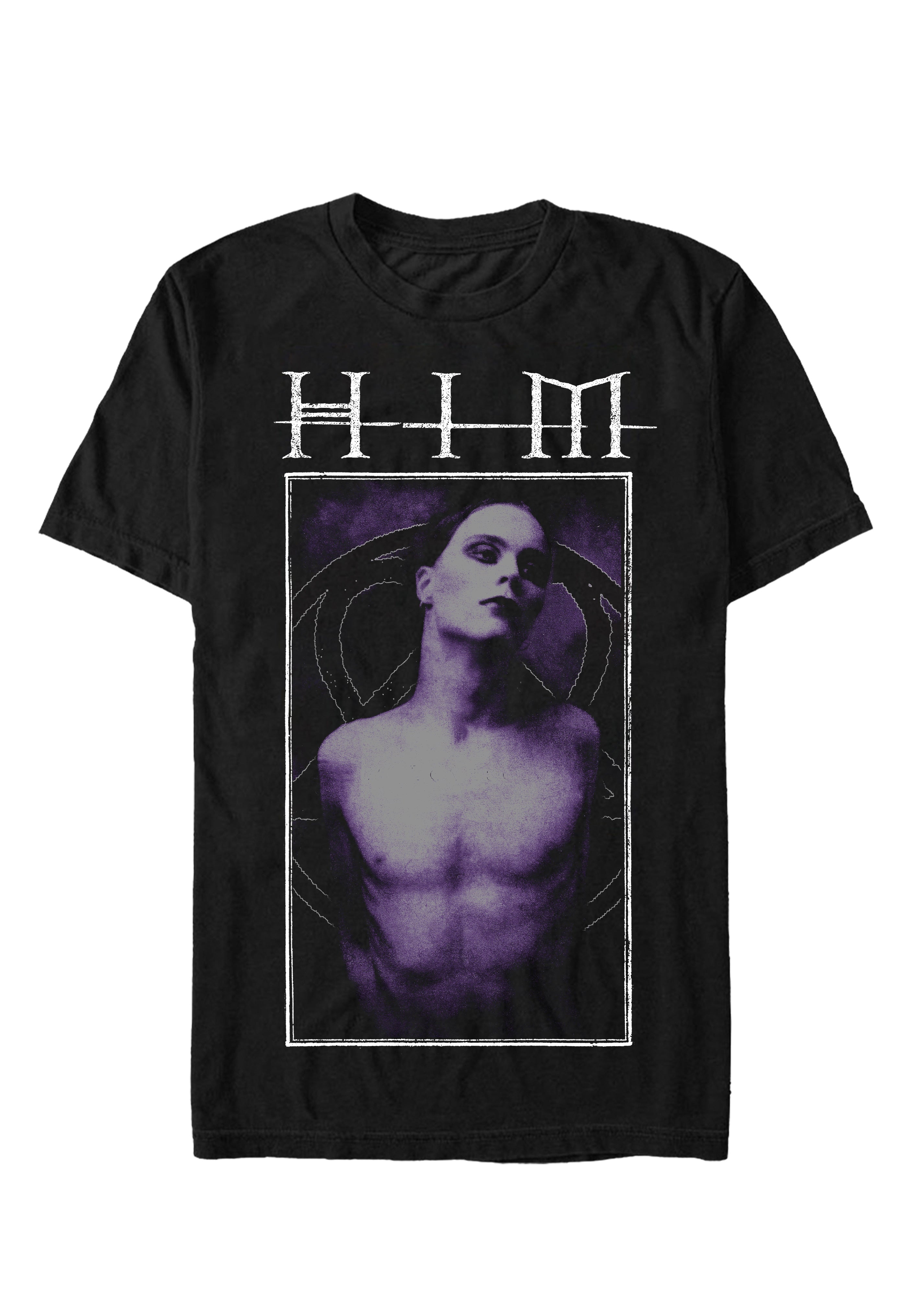HIM Framed With Heartagram T-Shirt Nera