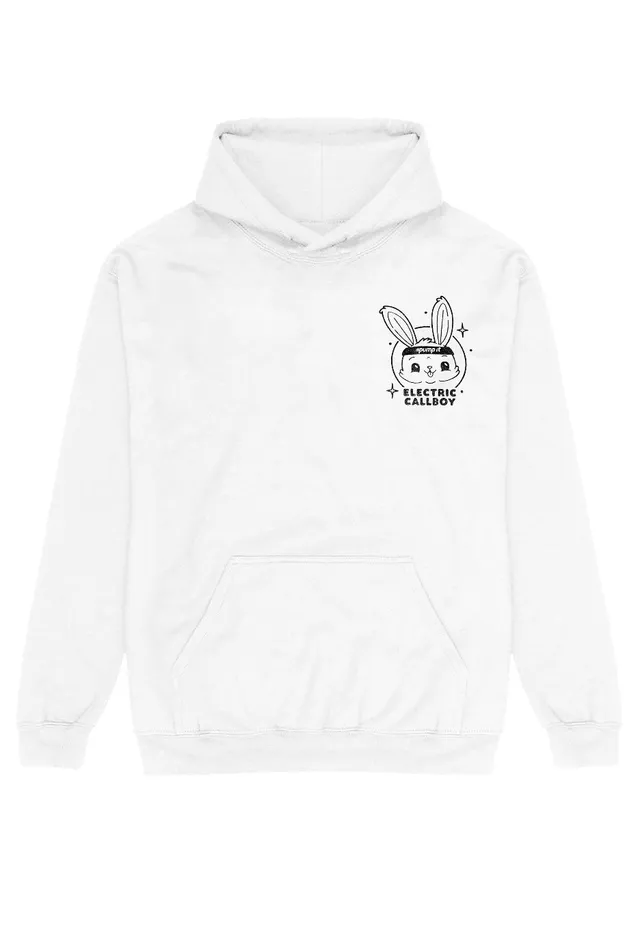 Electric Callboy Pump It Bunny felpa hoodie bianca