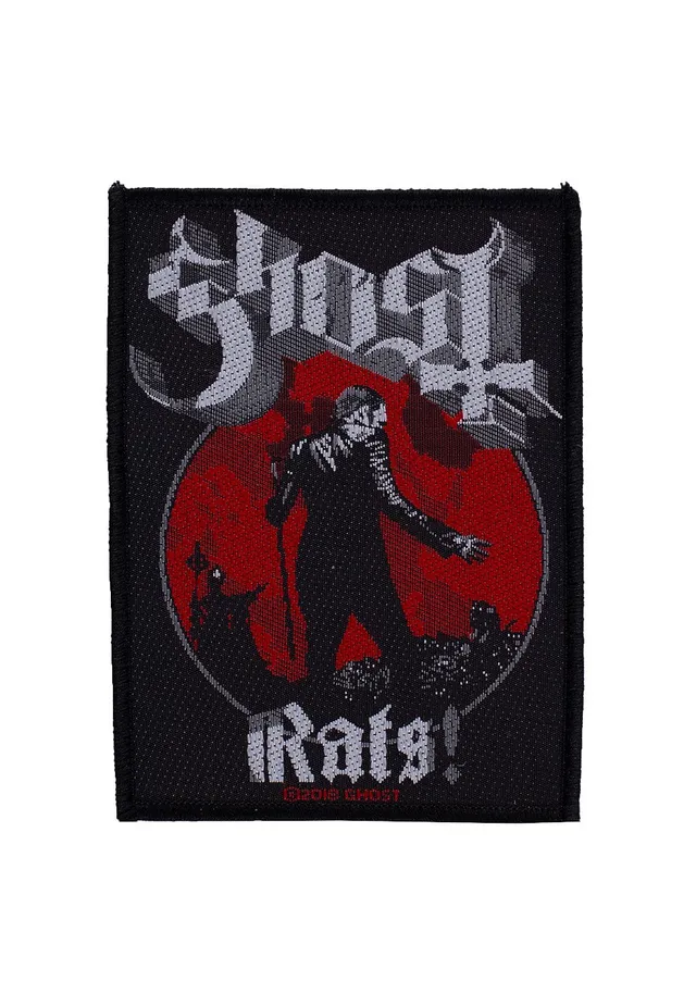 Ghost Rats patch toppa ricamata nera onesize
