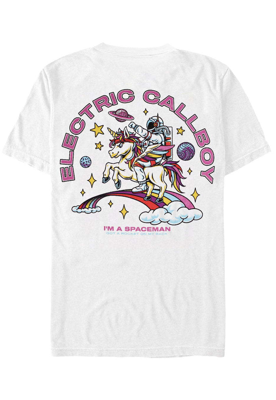 Electric Callboy Spaceman Unicorn White t-shirt bianca uomo