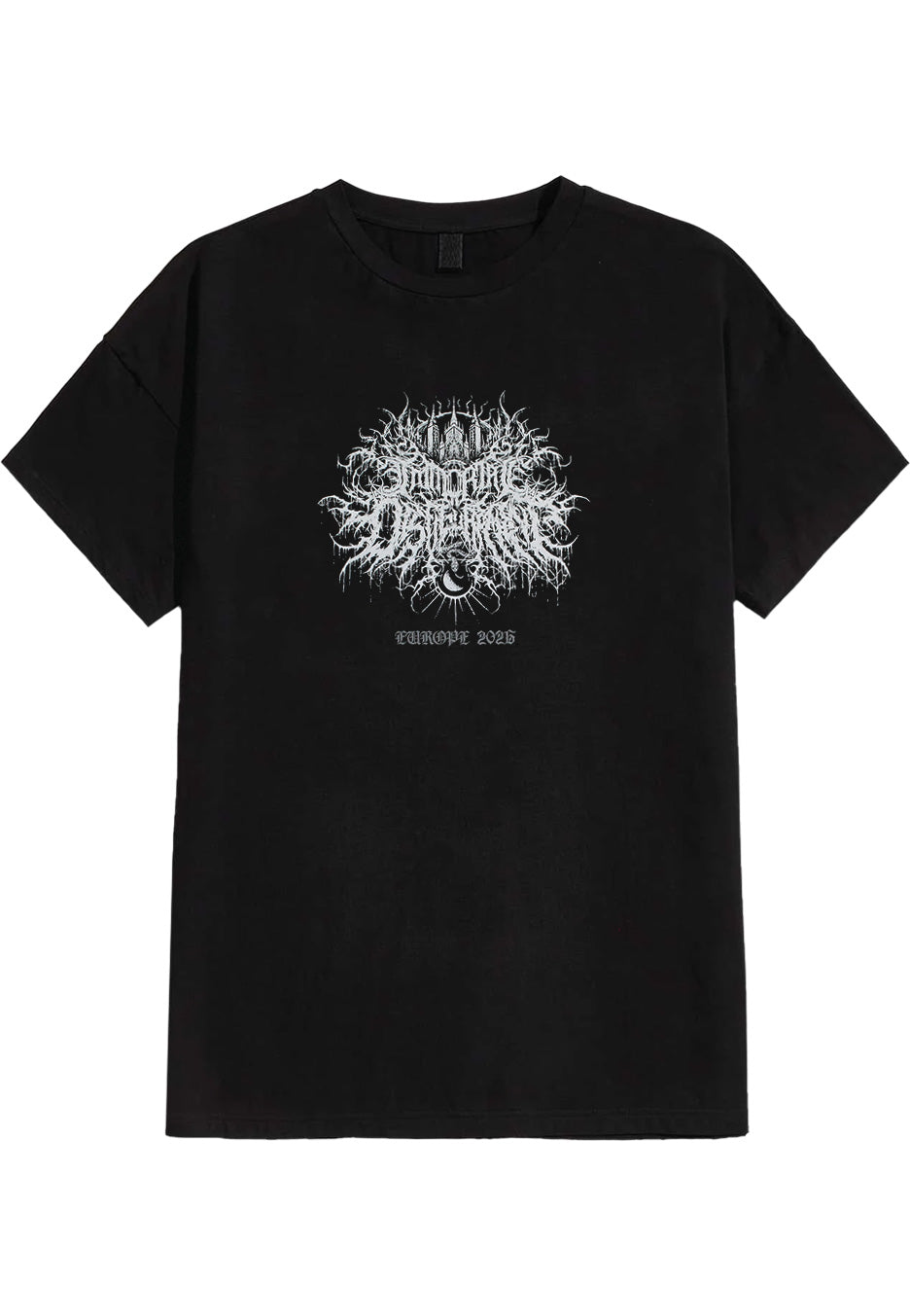 Immortal Disfigurement Europe 2026 T-Shirt nera deathcore