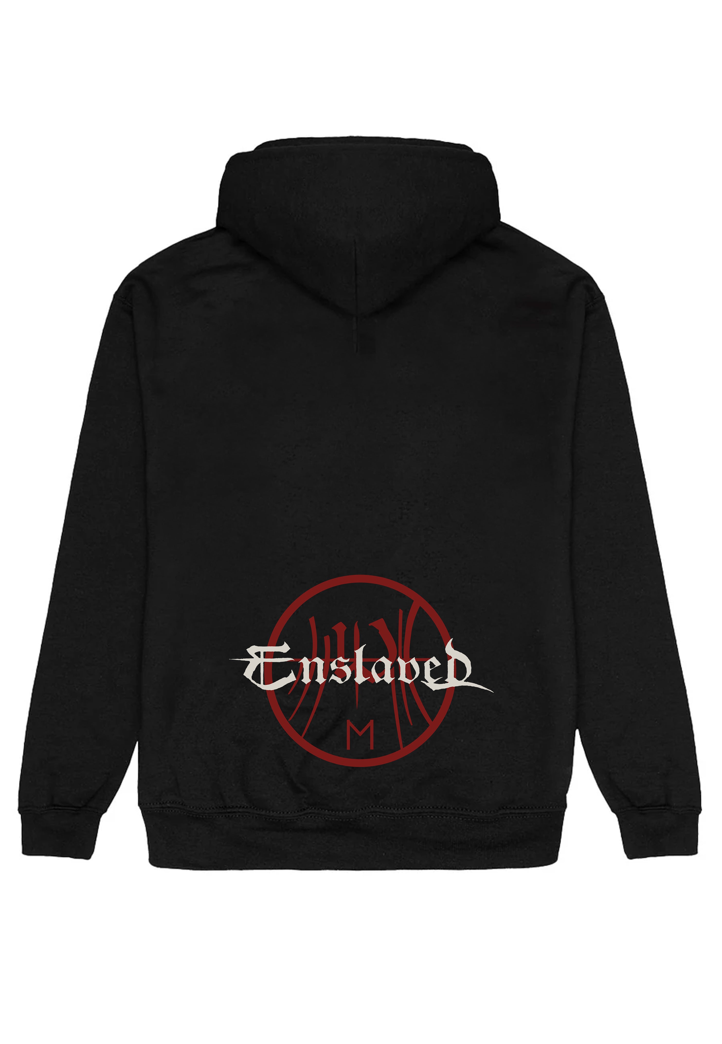 Enslaved E felpa con zip nera manica lunga