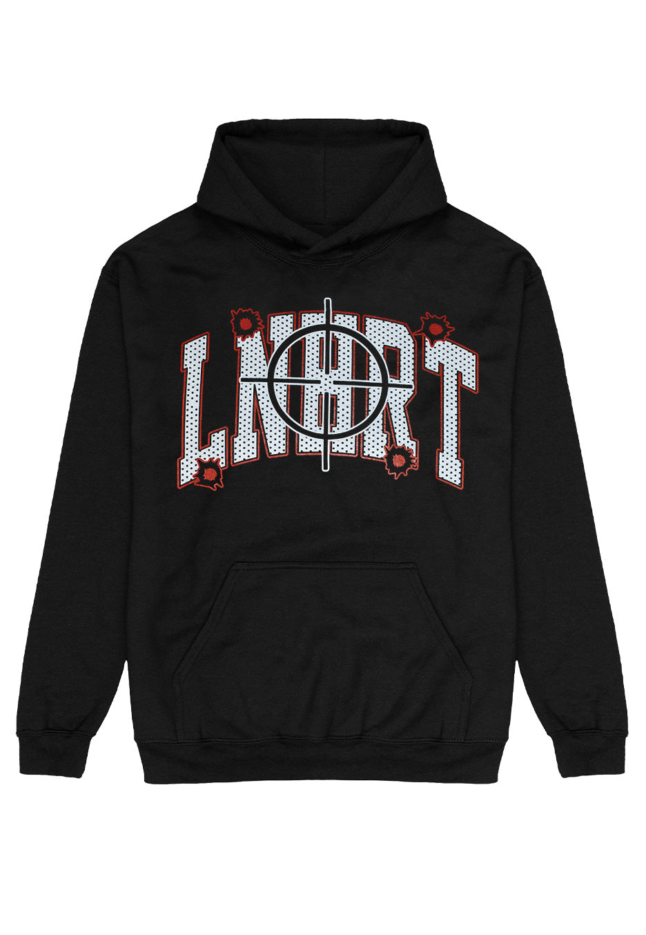 Lionheart Bullet Holes Felpa con Cappuccio Nera Manica Lunga