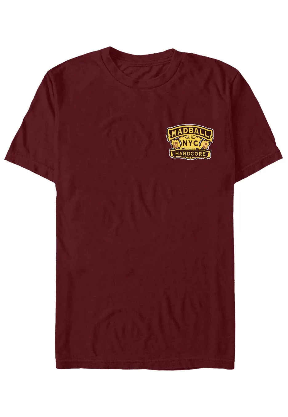Madball Cigar Burgundy T-Shirt Hardcore Uomo