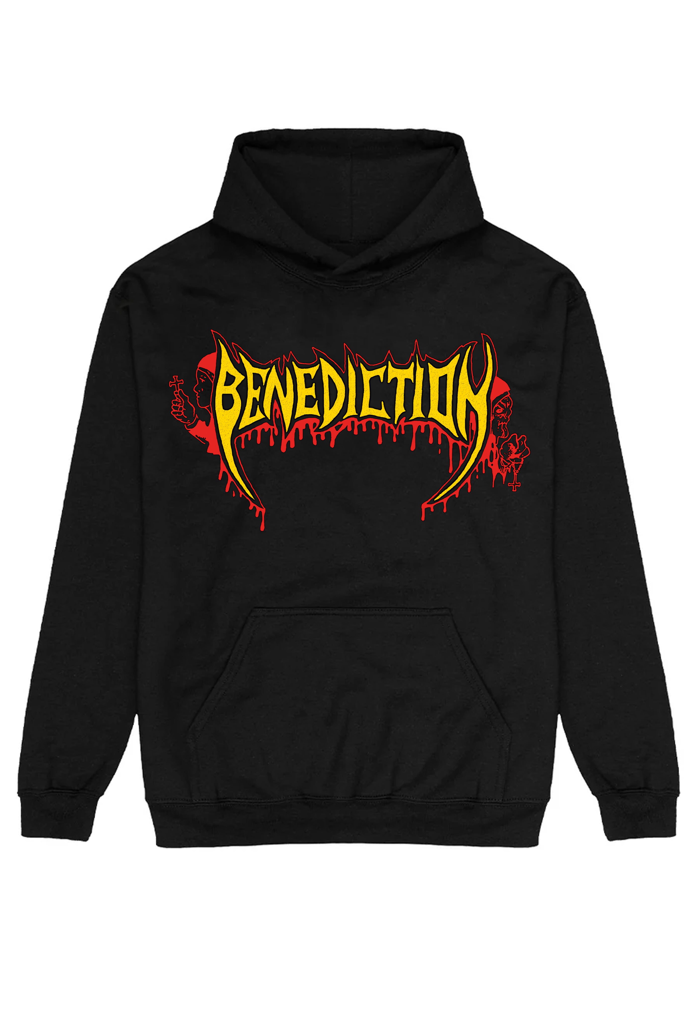 Benediction Scriptures felpa con cappuccio nera death metal