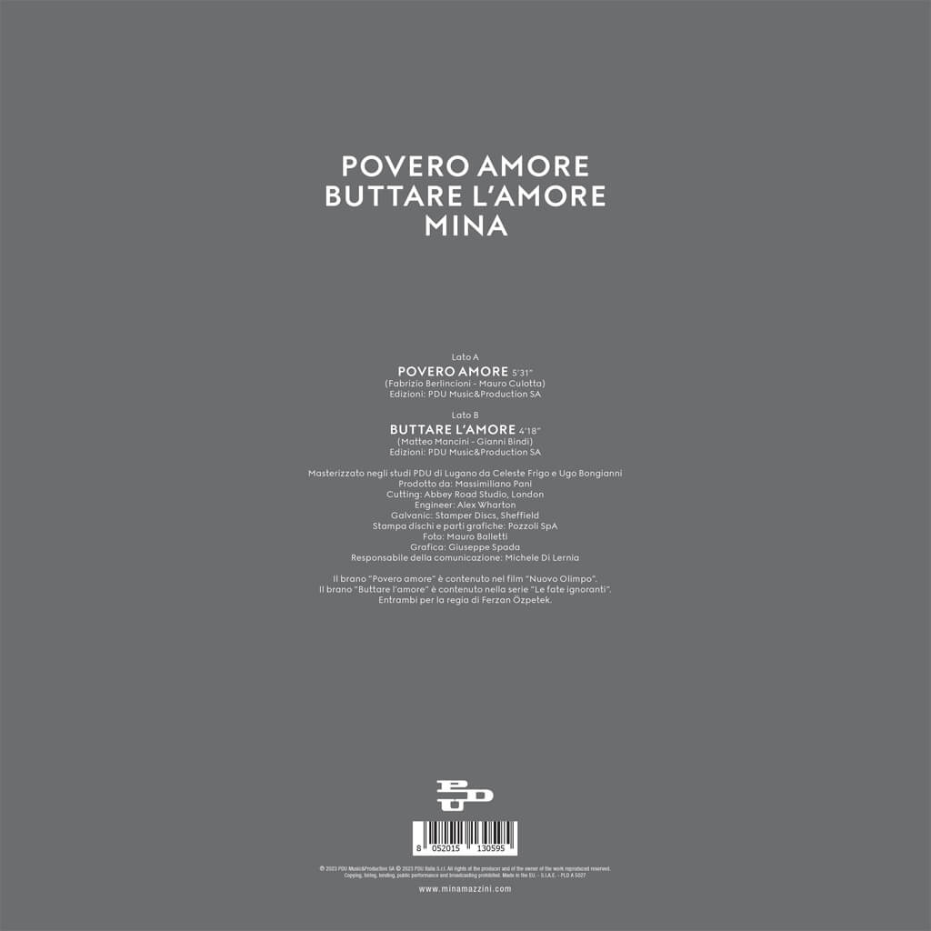 Mina Povero Amore Buttare L'Amore LP 45 giri rosso