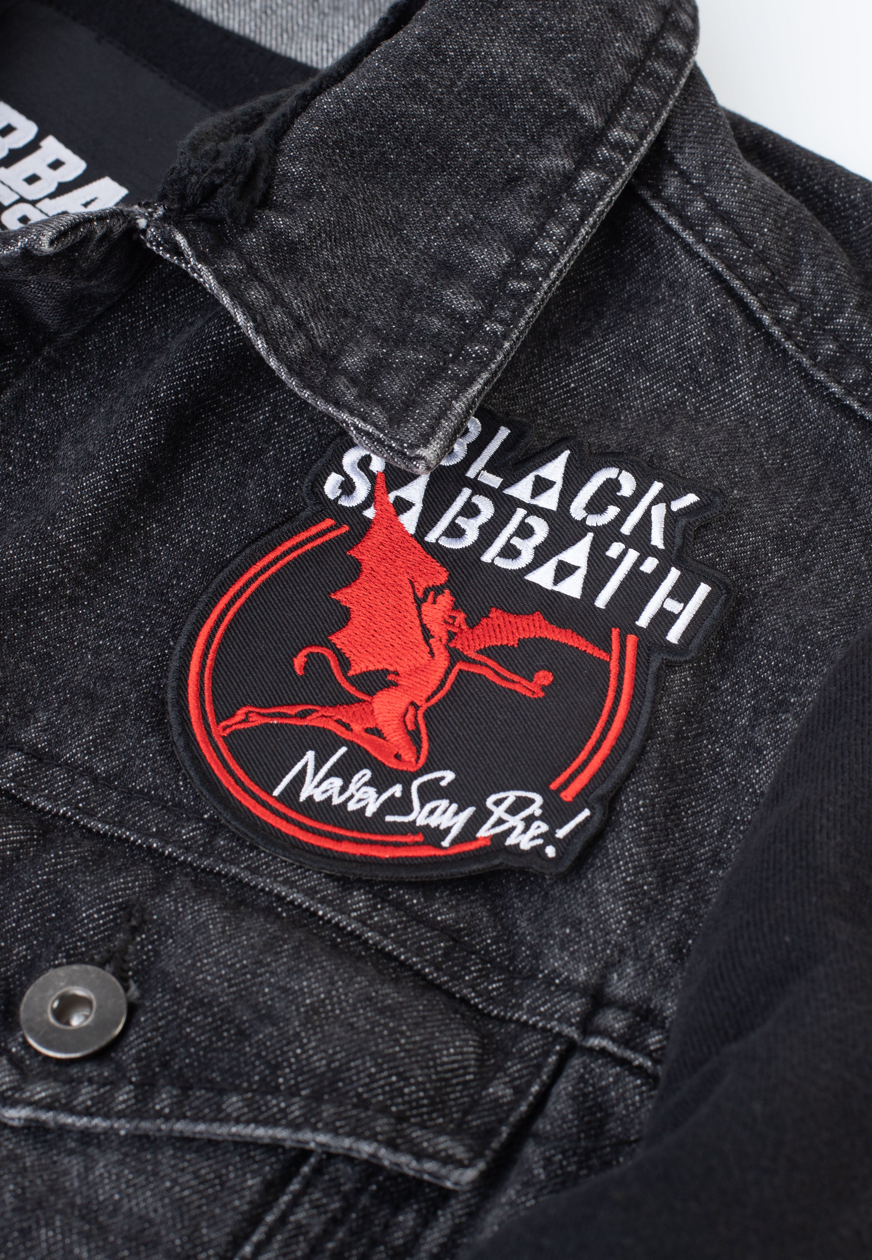 Black Sabbath Archangel Never Say Die patch toppa nera doom