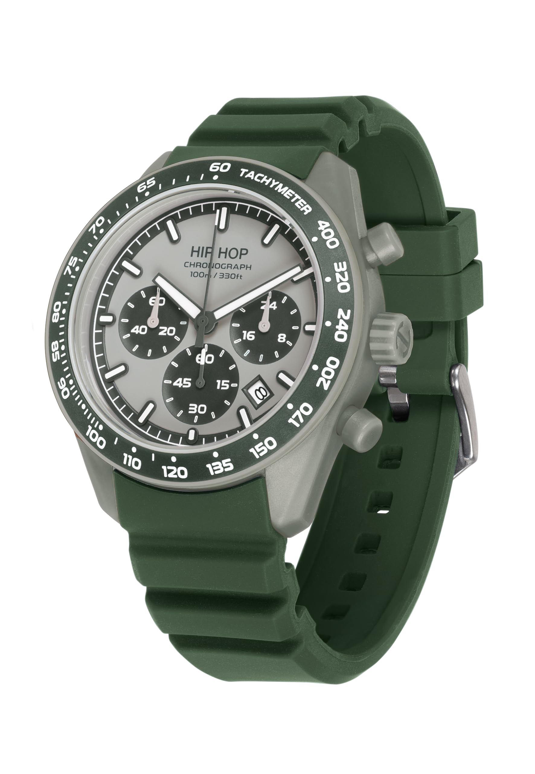 Hip Hop X Man HWU1346 orologio uomo verde cronografo