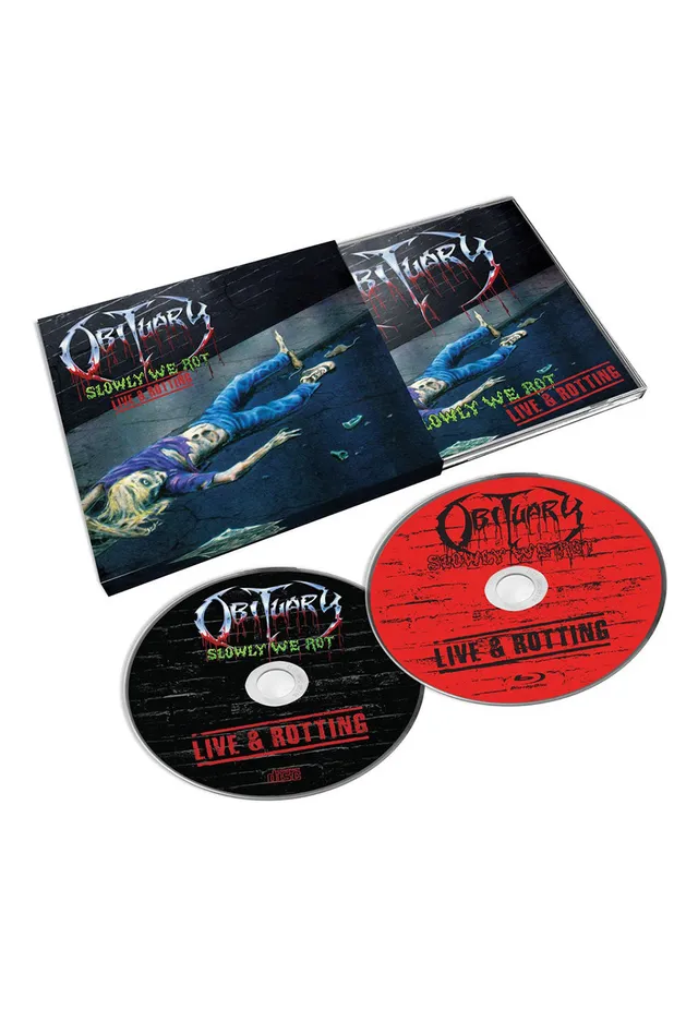 Obituary Slowly We Rot Live And Rotting CD death metal