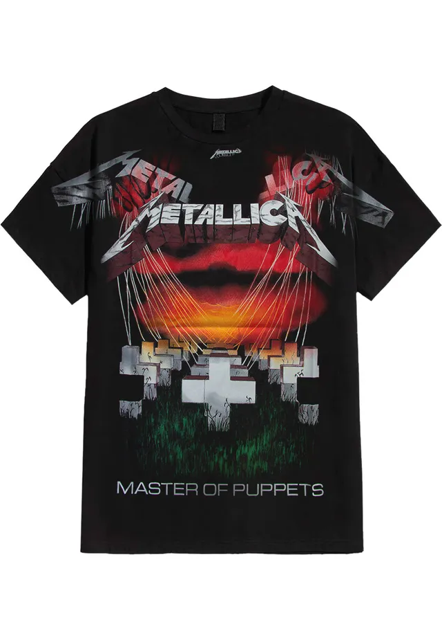 Metallica Master Of Puppets Jumbo T-Shirt nera thrash metal