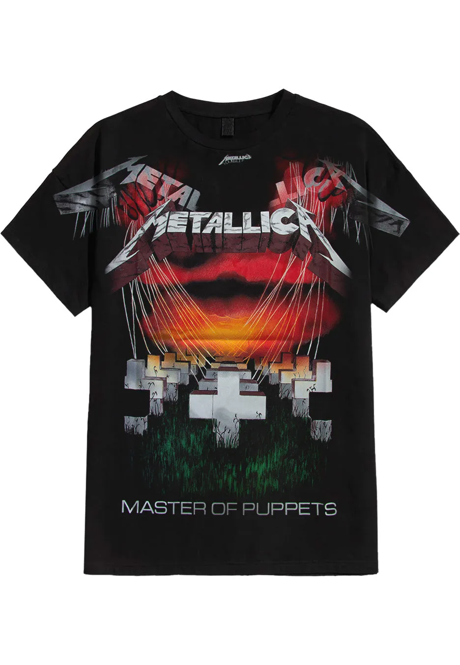 Metallica Master Of Puppets Jumbo T-Shirt nera thrash metal