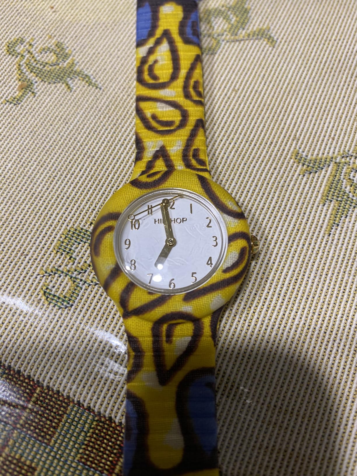 Hip Hop Wax Block orologio donna giallo e lilla 32 mm quarzo