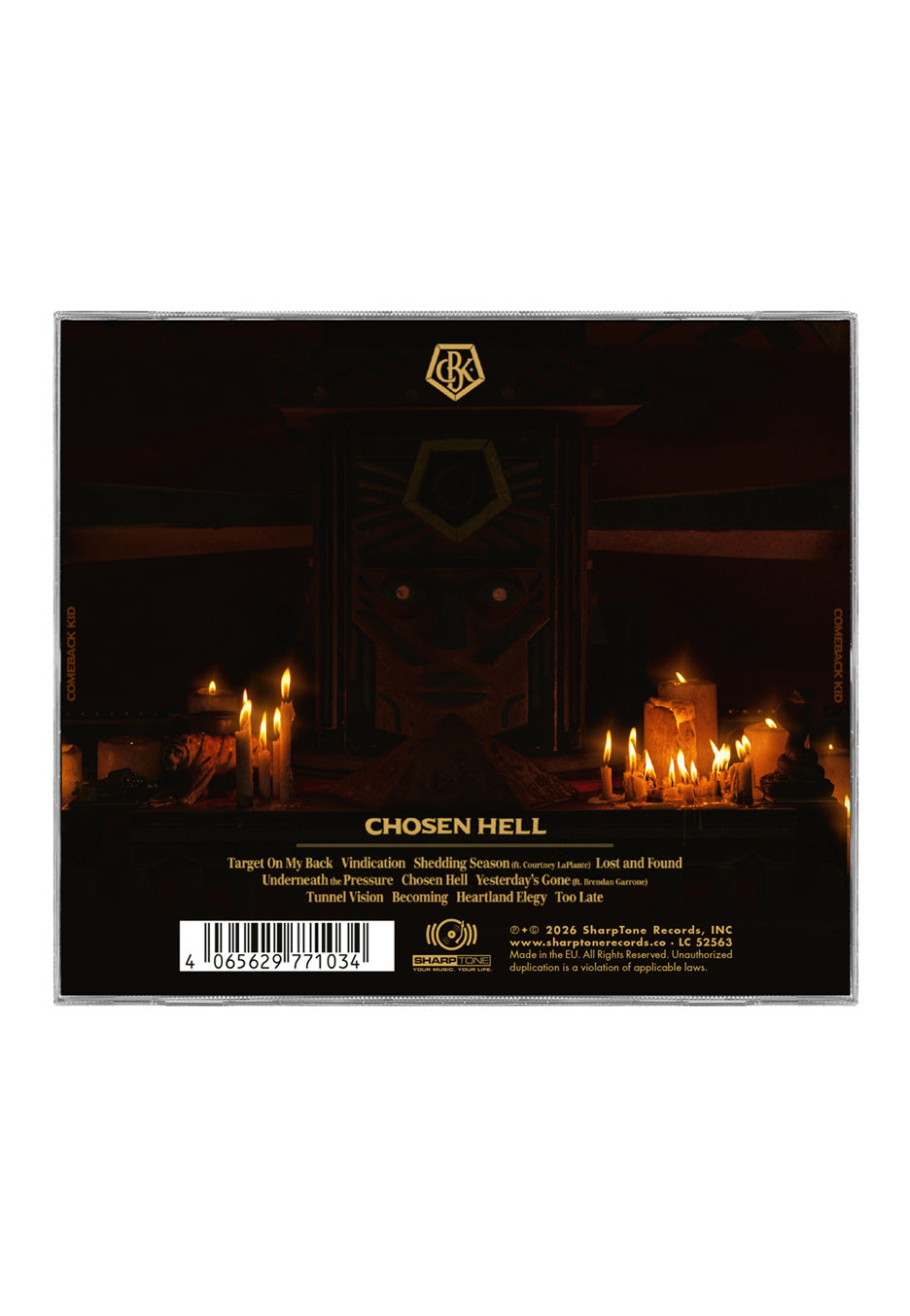 Comeback Kid Chosen Hell CD Fisico 11 Brani Hardcore