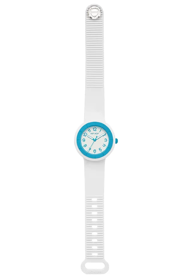 Hip Hop Hero.Dot Neon Blue orologio donna silicone 34 mm quarzo