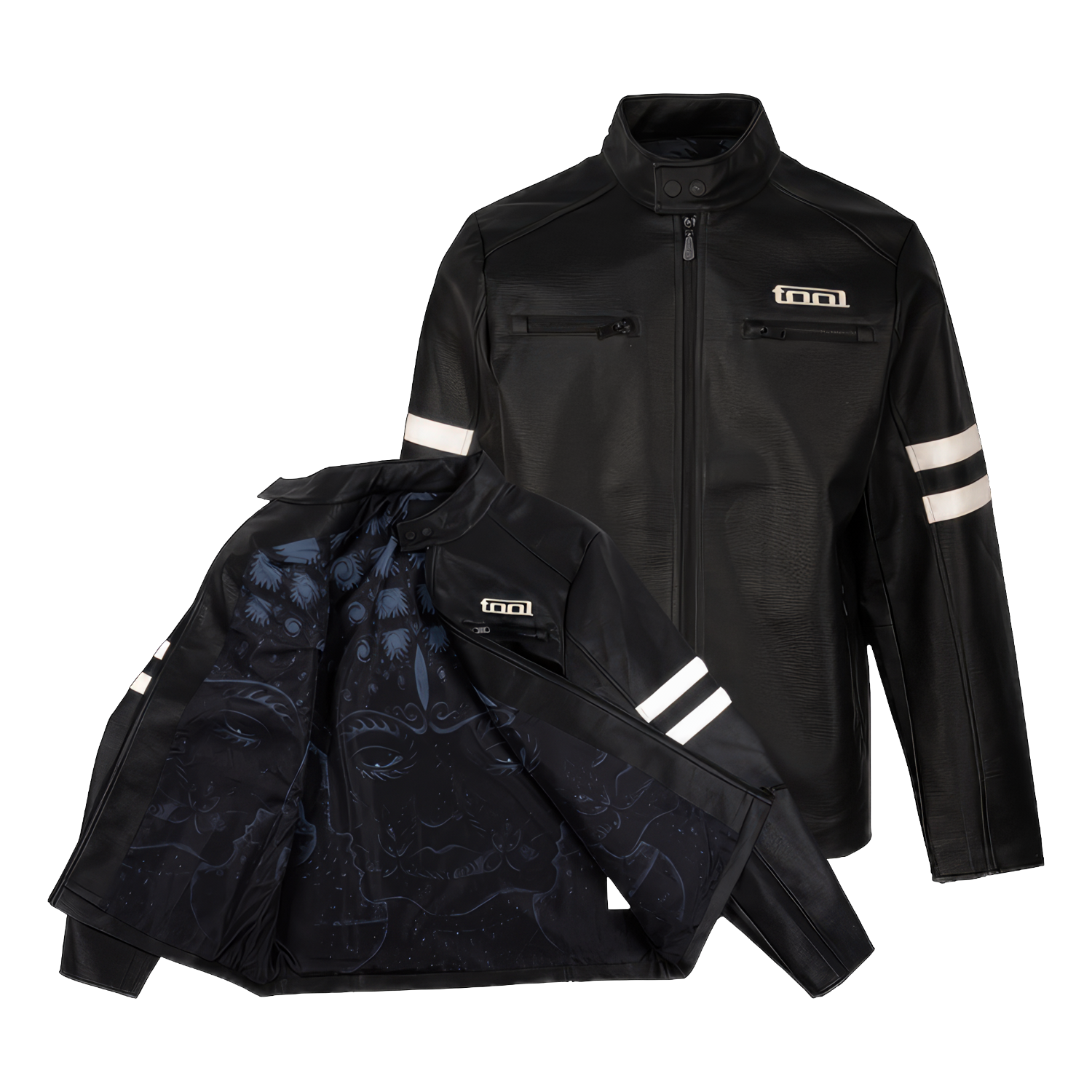 Tool 10,000 Days Giacca ecopelle blu taglia L