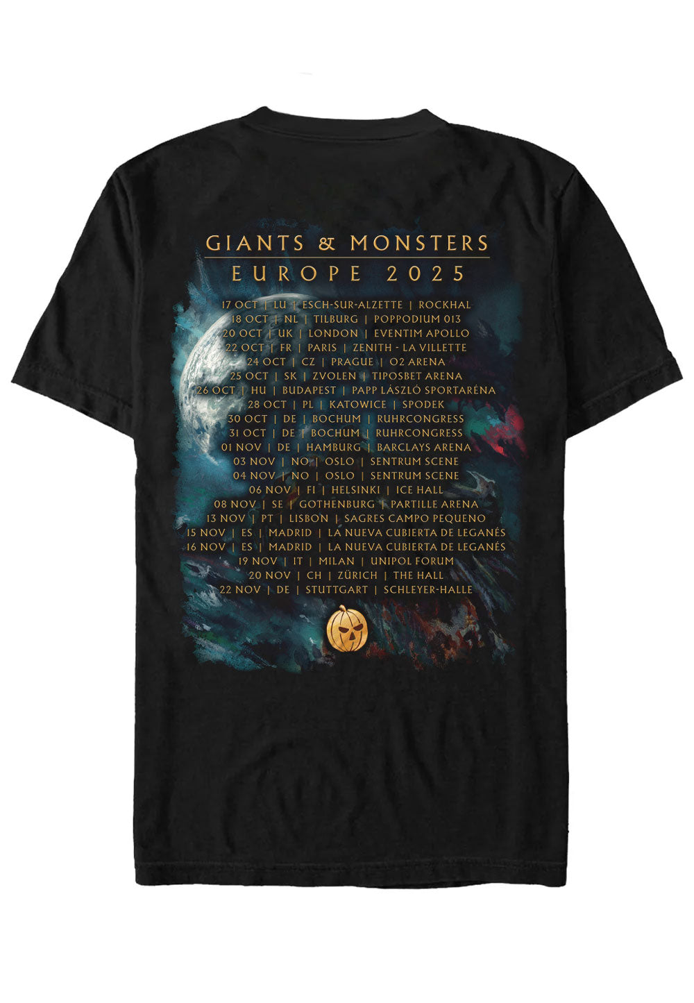 Helloween Giants & Monsters Tour T-Shirt Nera