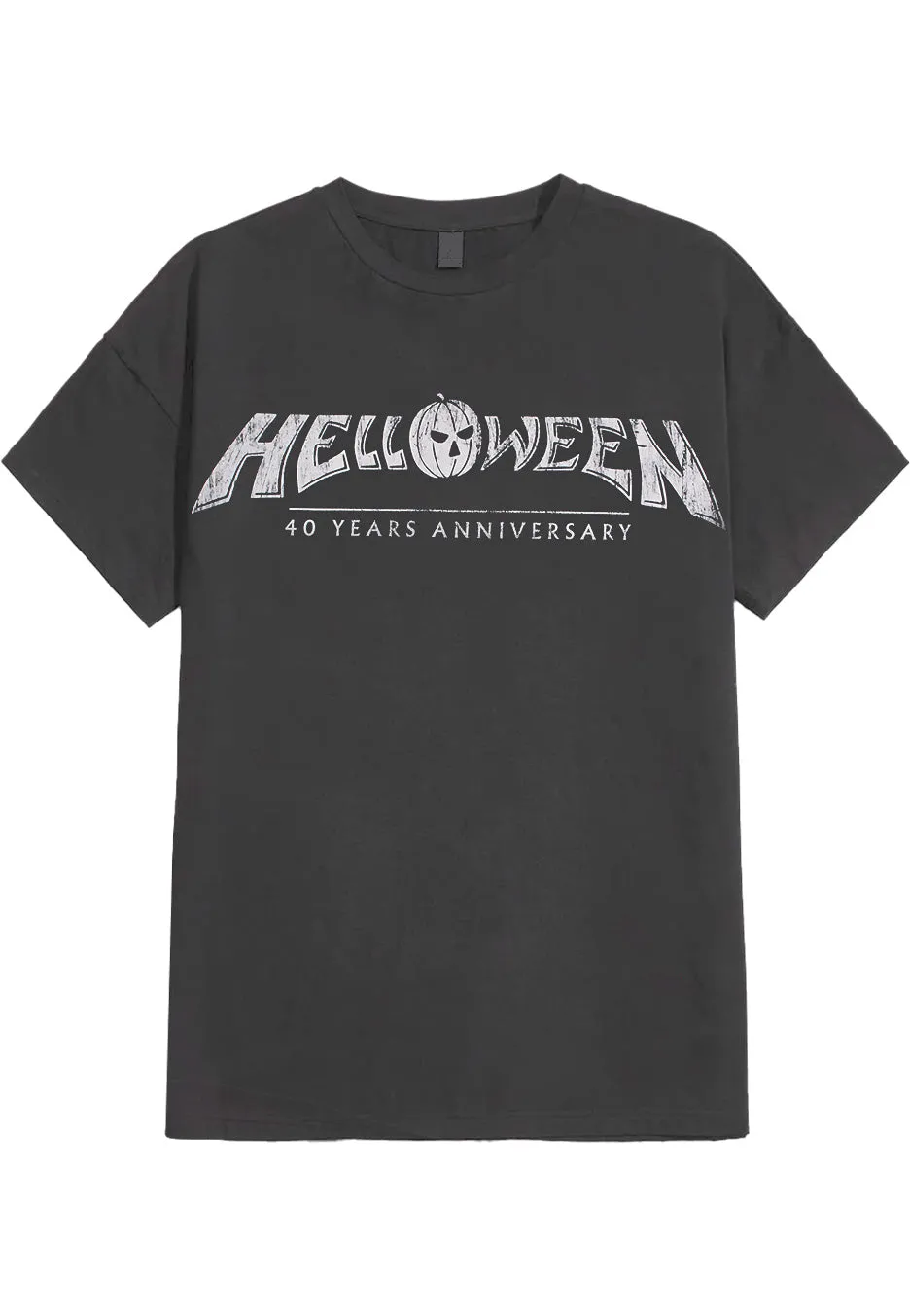 Helloween Classic Logo maglietta nera acid washed