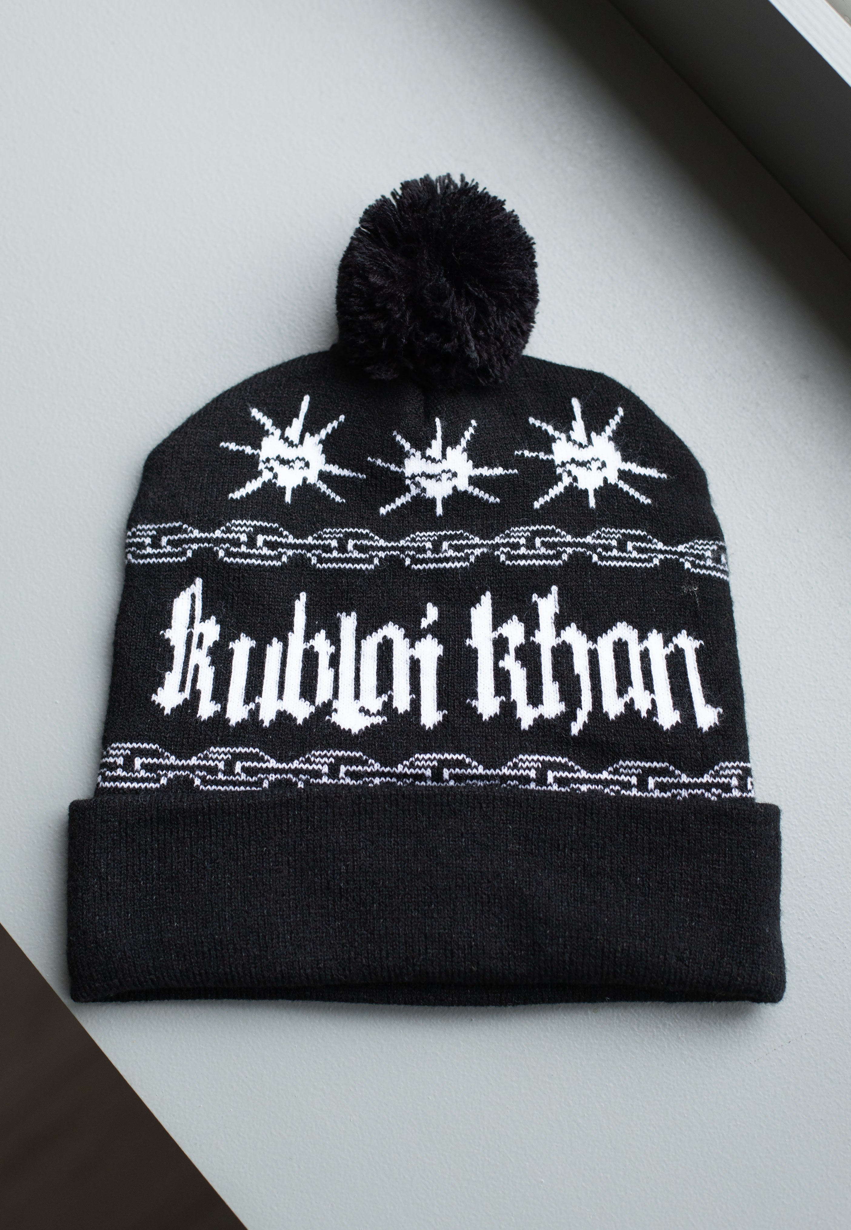 Kublai Khan Logo Winter Knit beanie nero onesize
