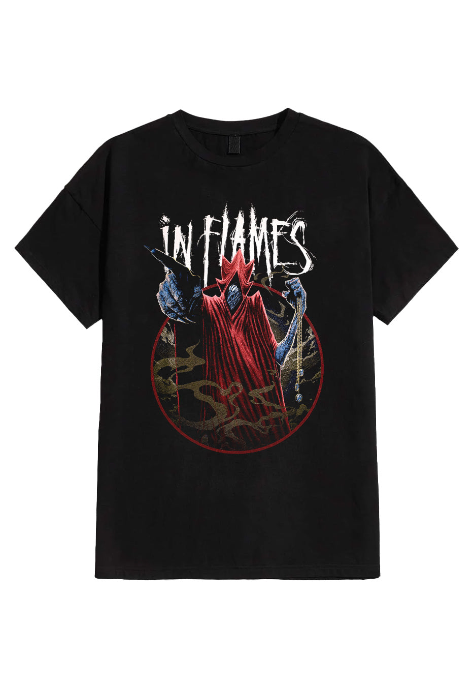 In Flames Time Jester T-Shirt Nera Death Metal