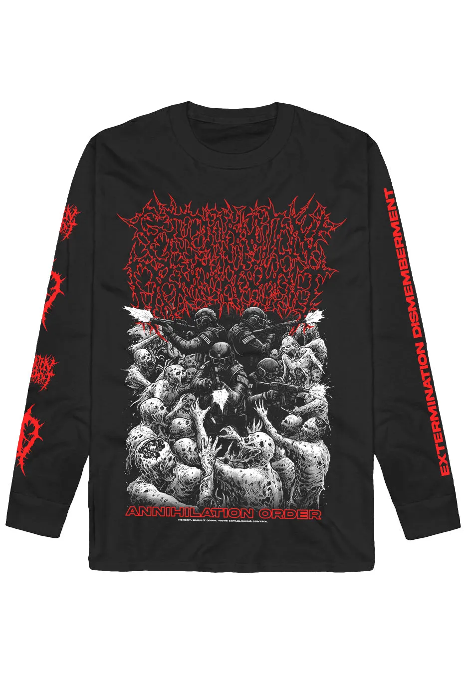 Extermination Dismemberment Annihilation Order longsleeve nero