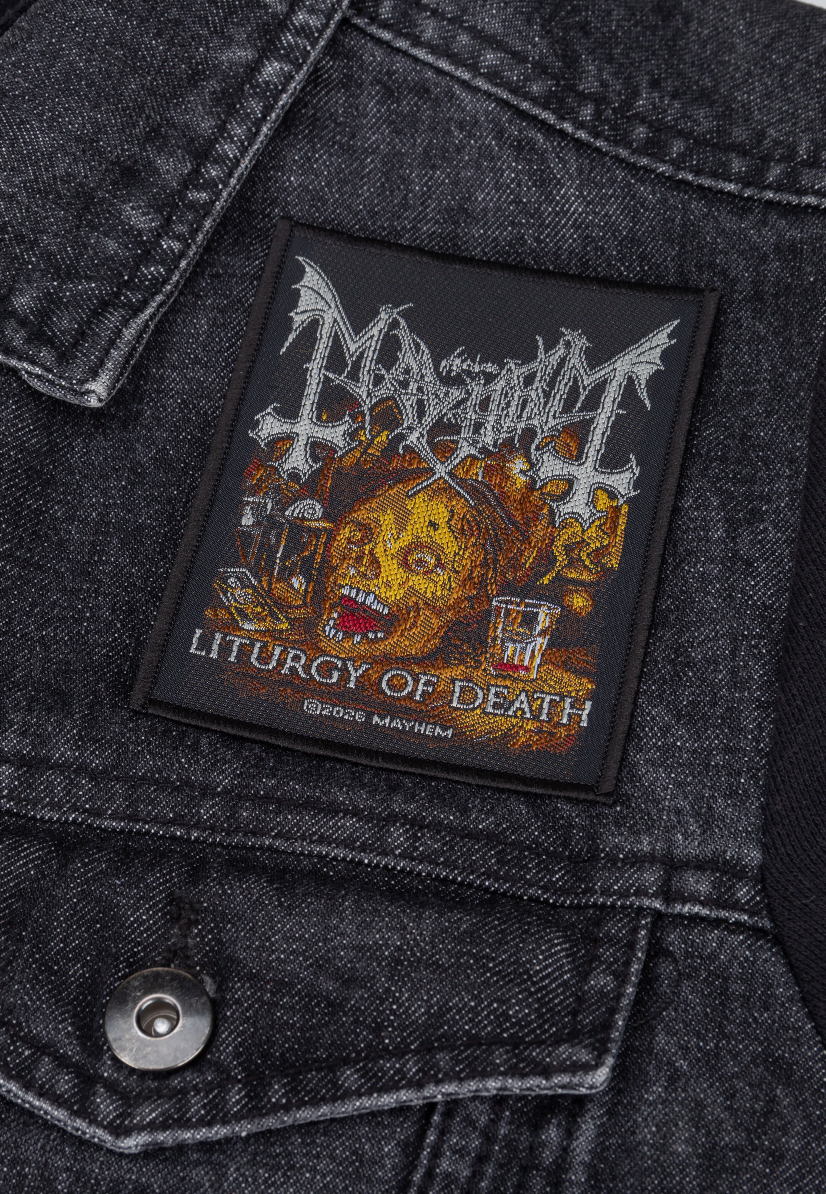 Mayhem Liturgy Of Death Patch toppa nera black metal