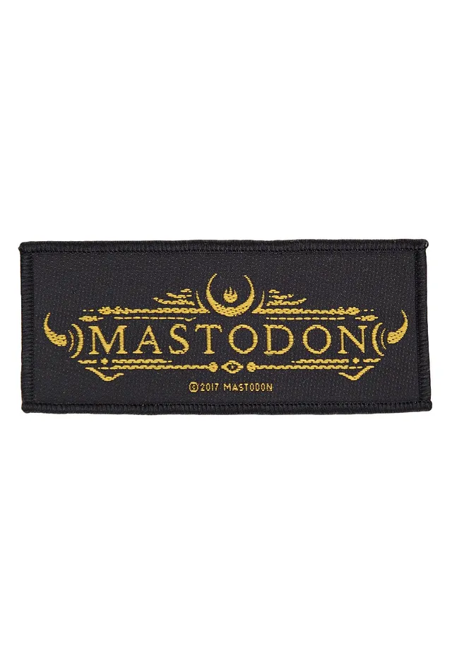 Mastodon Logo Patch toppa nera in poliestere