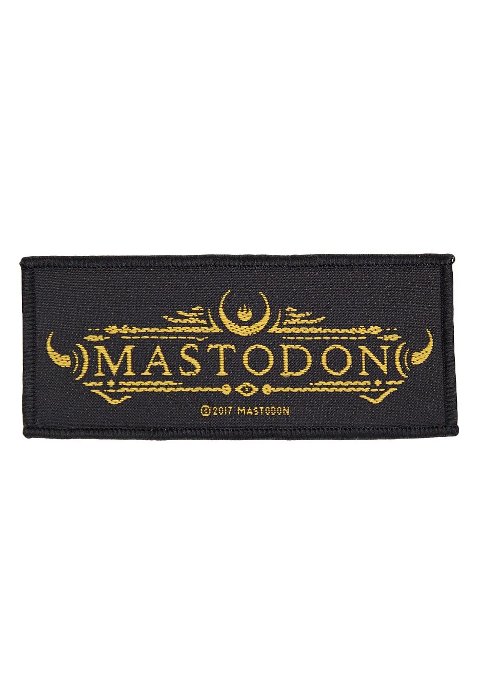 Mastodon Logo Patch toppa nera in poliestere