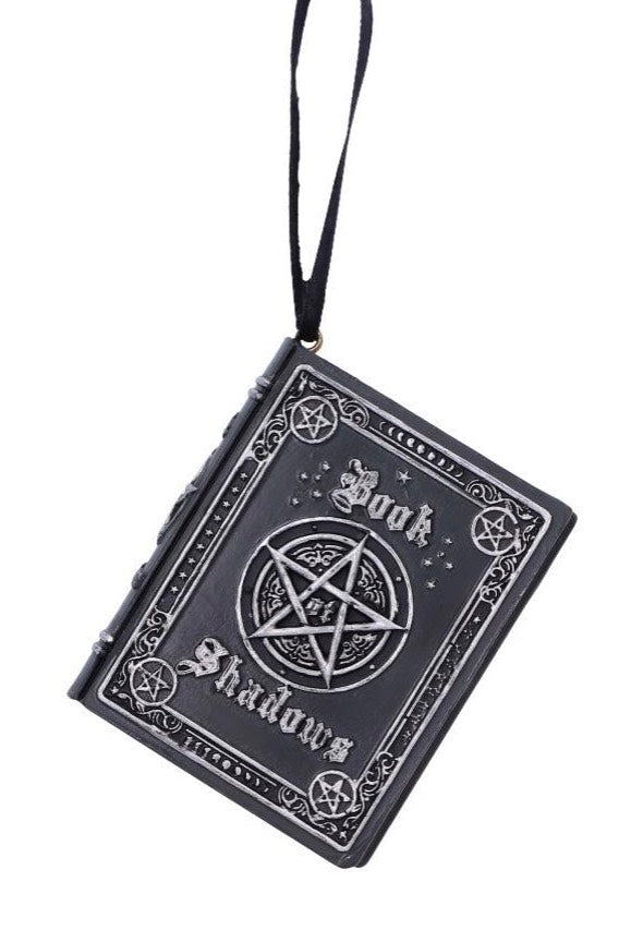 Nemesis Now Book Of Shadows decorazione albero Natale resina nera