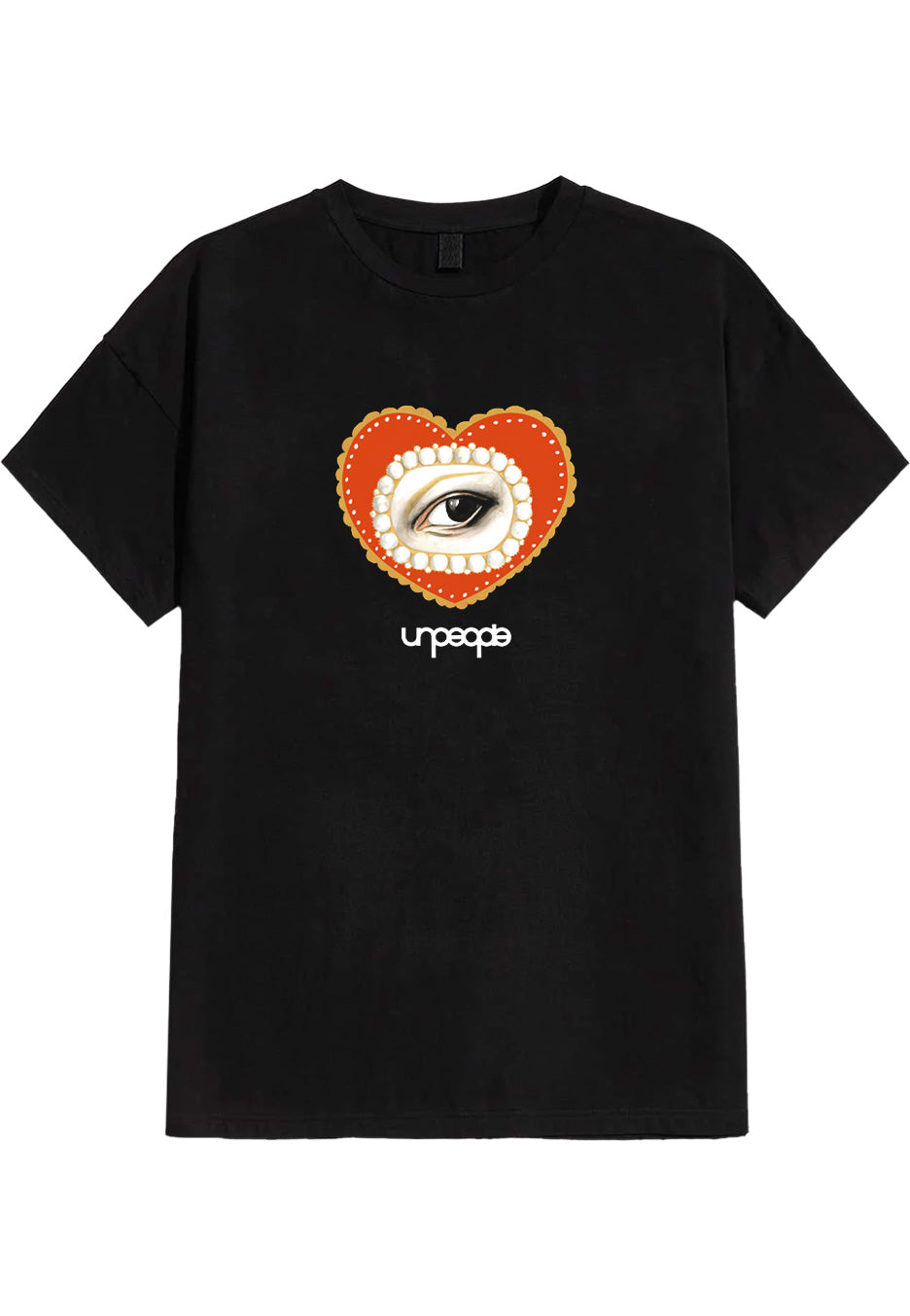 Unpeople Friends Heart maglietta nera uomo taglie S-3XL