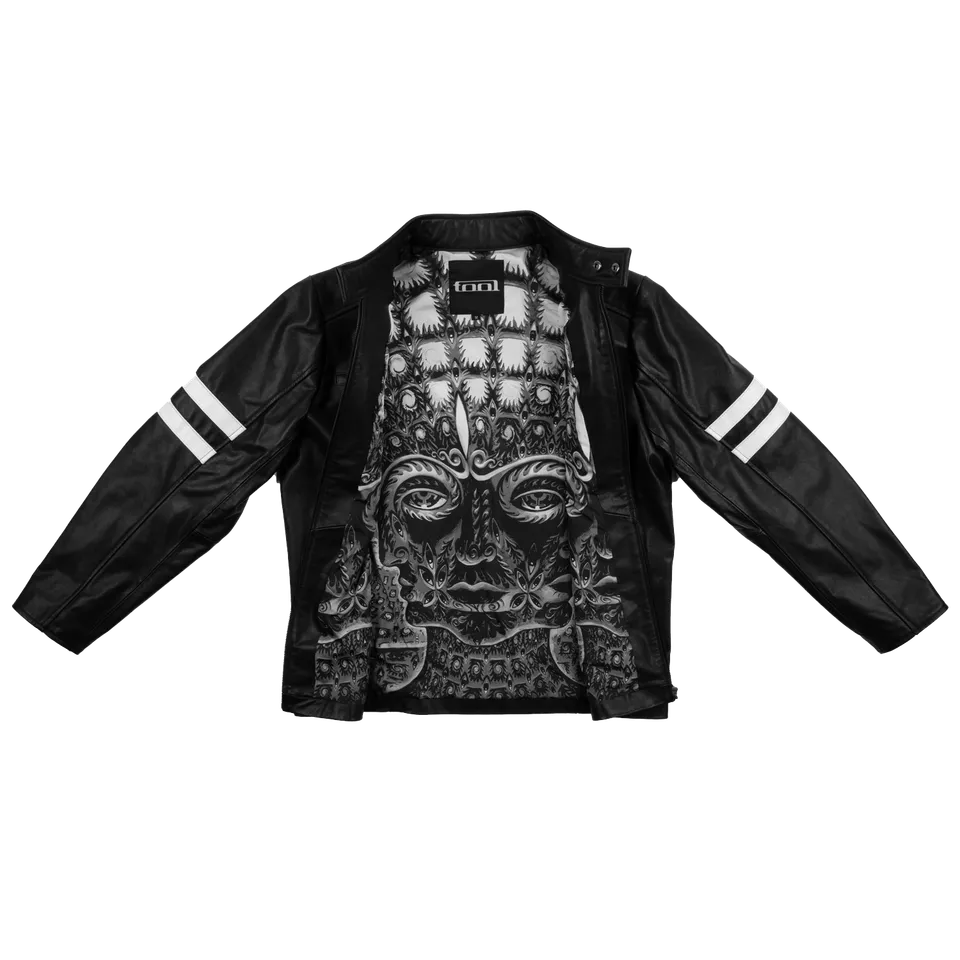 Tool Army 10.000 Days Lined Faux Leather Jacket Giacca Similpelle L