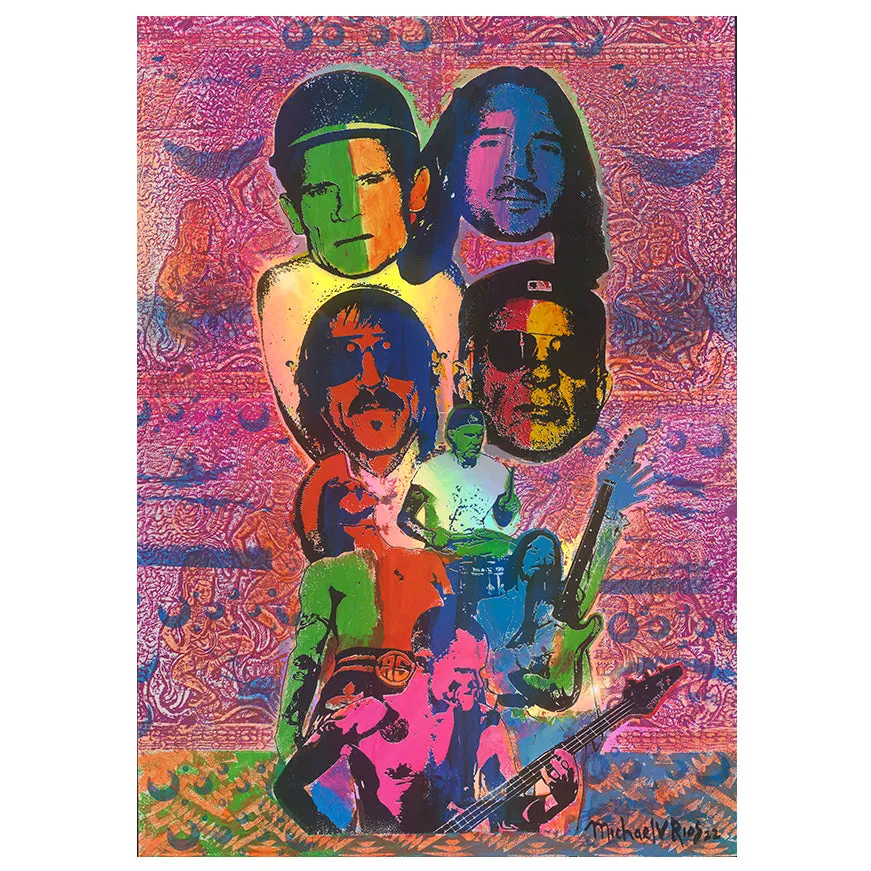 Red Hot Chili Peppers Celestial poster art 18x24 foil