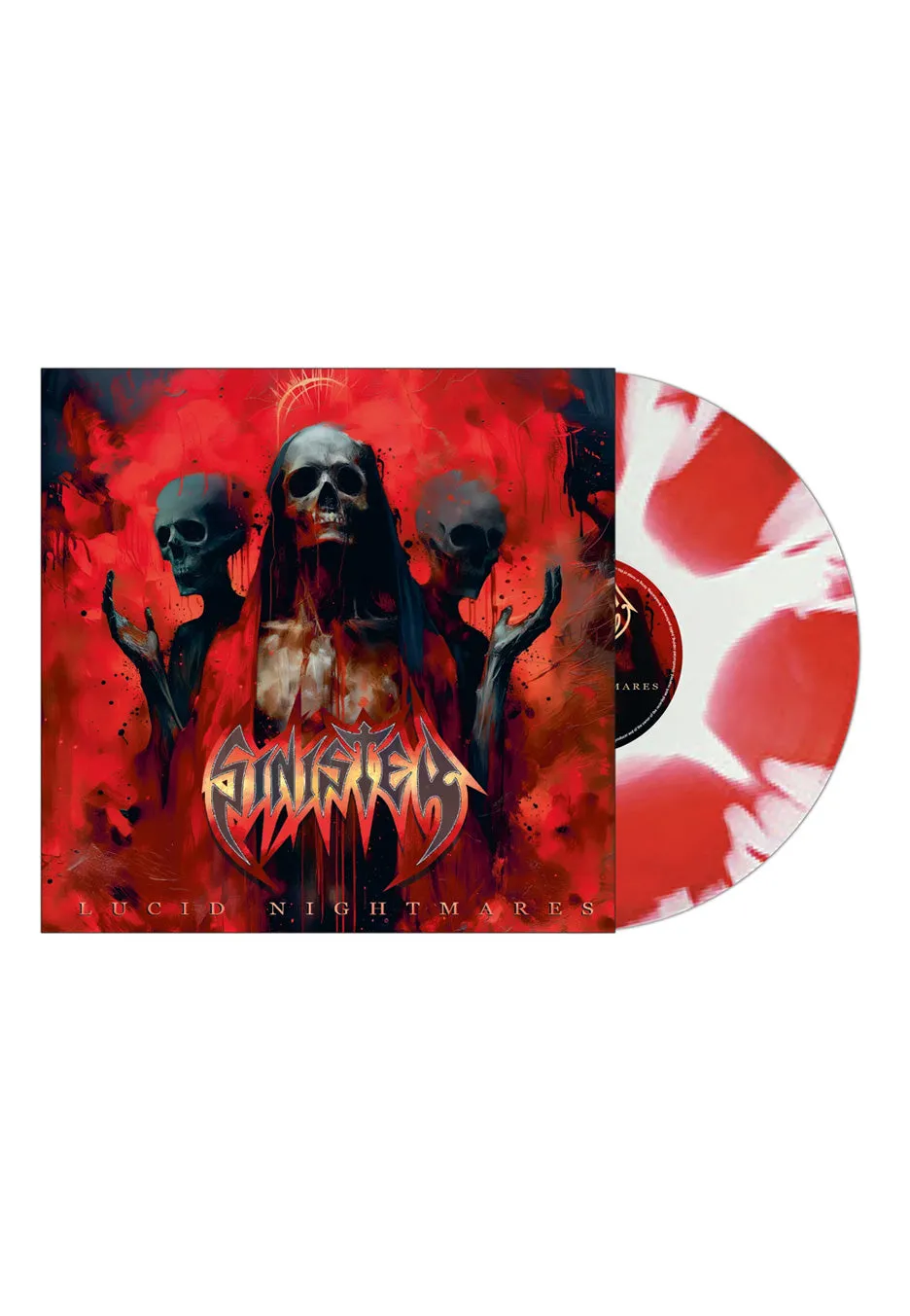 Sinister Lucid Nightmares vinile colorato bianco rosso death metal