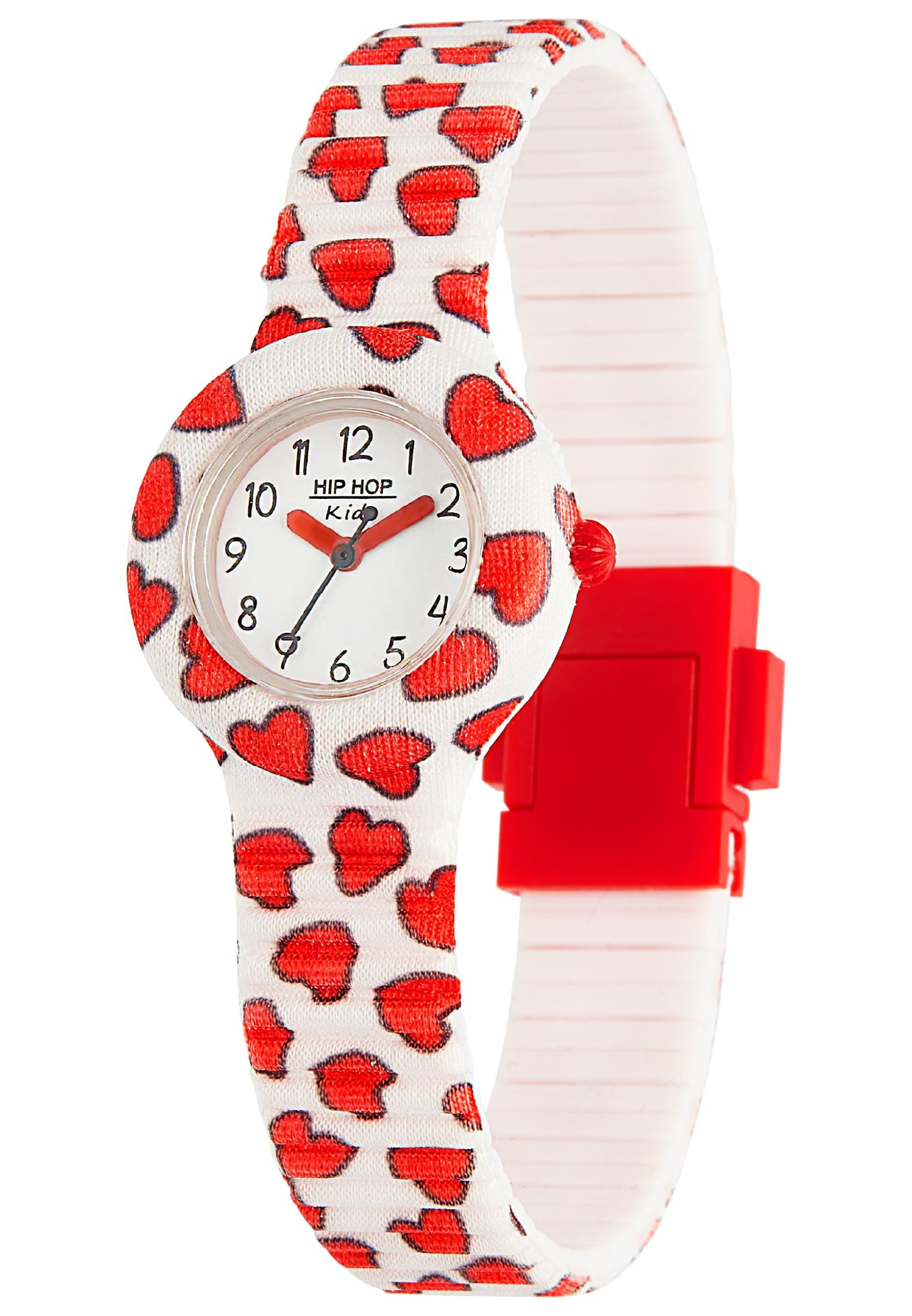 Hip Hop Happy Love orologio bambina bianco cuoricini rossi 28 mm
