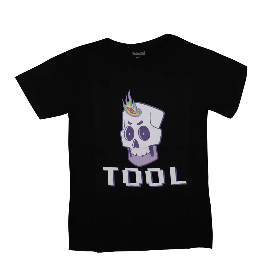 Tool Lateralus 8-Bit Skull T-Shirt Bambino Cotone 5T
