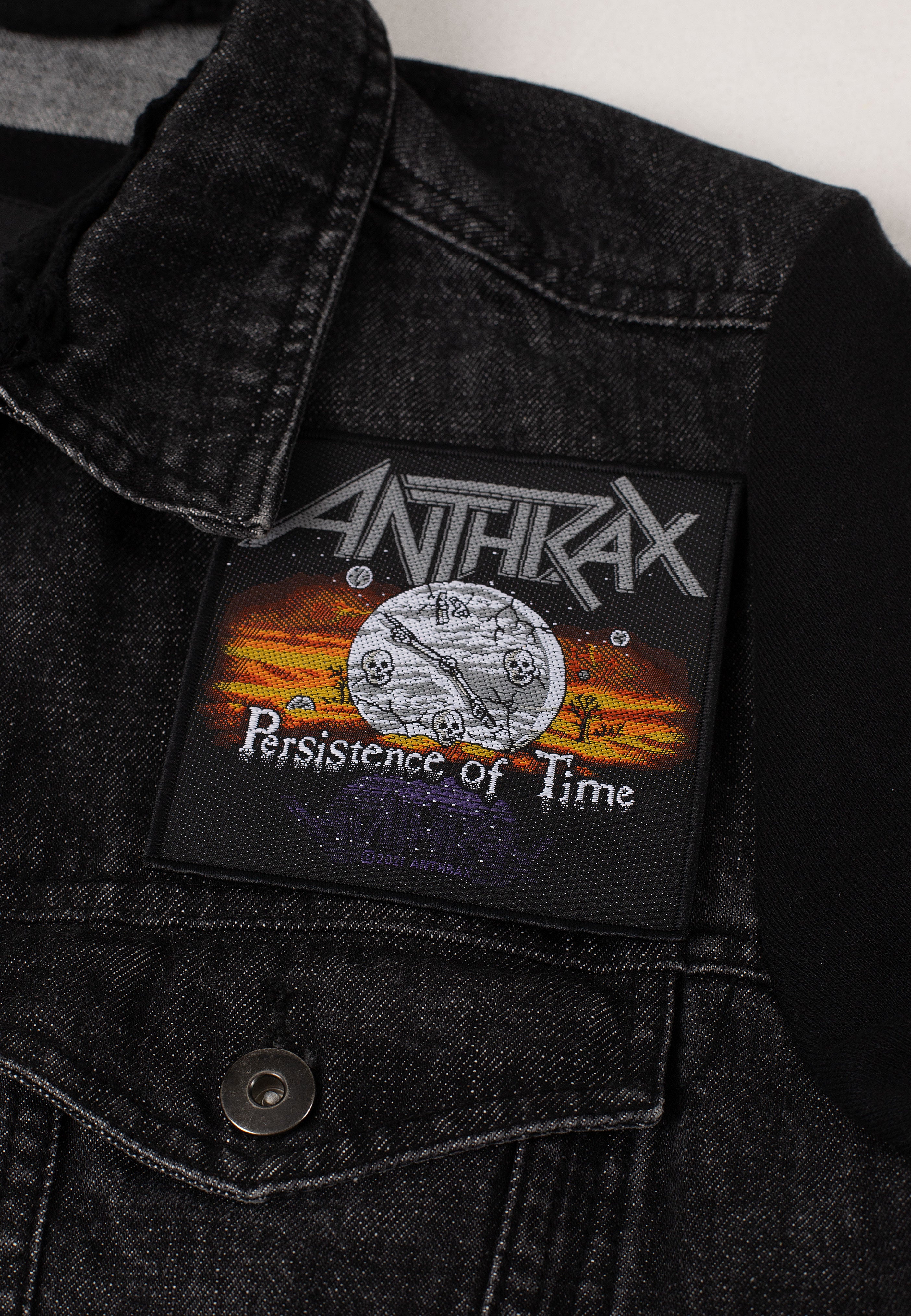 Anthrax Persistence Of Time patch nero ricamata
