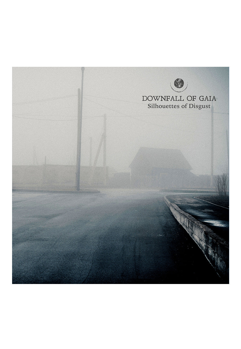 Downfall Of Gaia Silhouettes Of Disgust vinile LP bianco nero marmorizzato