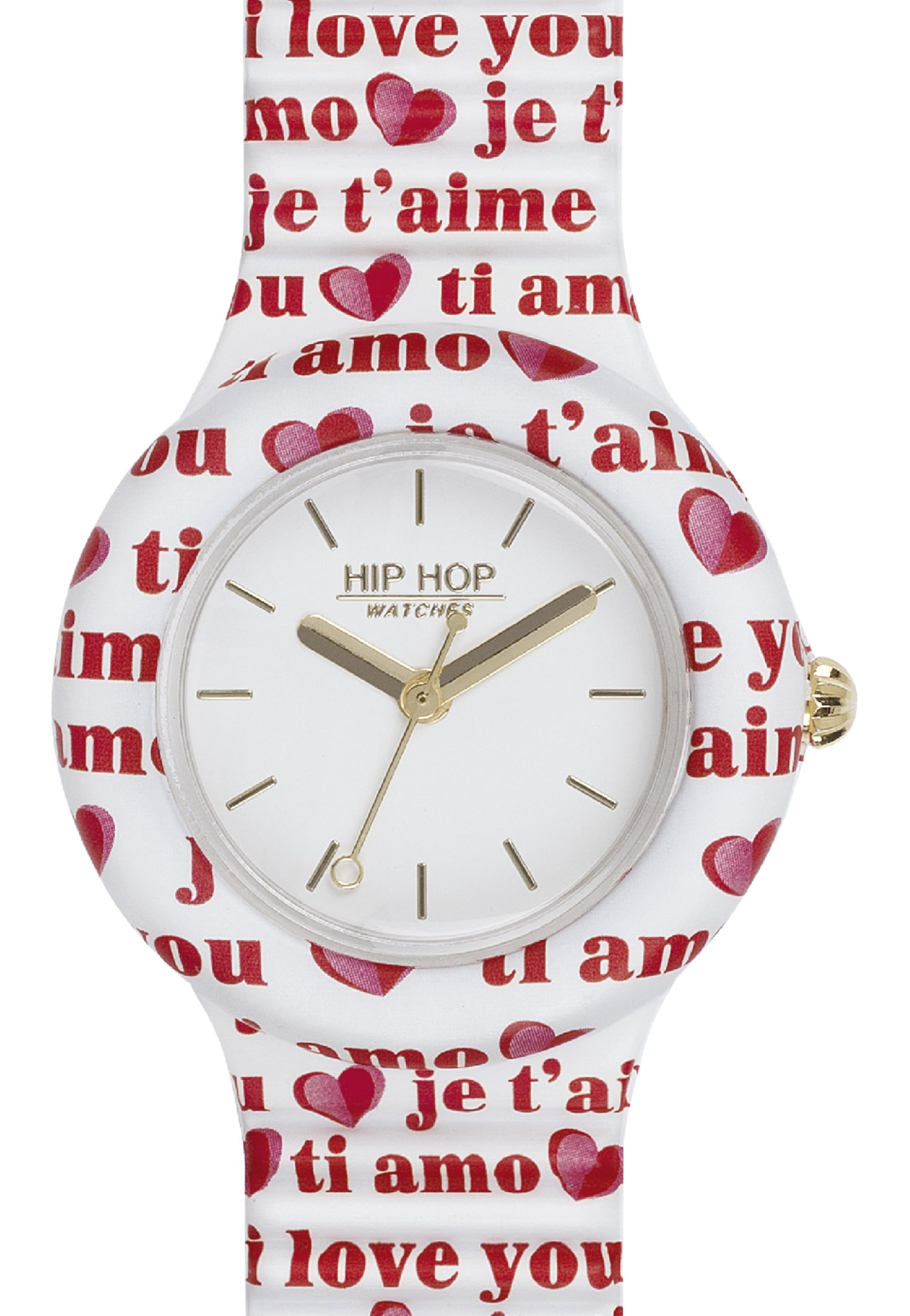 Hip Hop Hero 32 HWU0975 orologio donna love bianco cuori