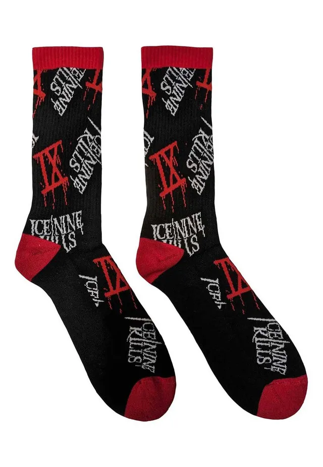 Ice Nine Kills Logos calzini neri cotone 40-45