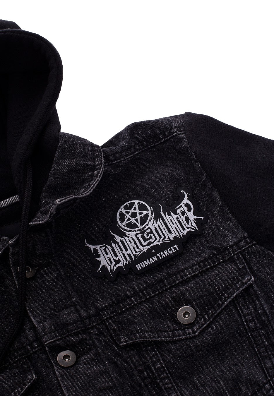 Thy Art Is Murder Human Target Patch die cut nera