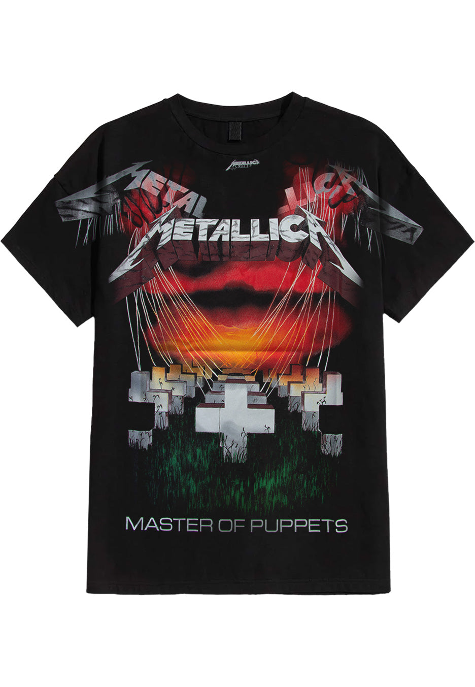 Metallica Master Of Puppets Jumbo T-Shirt nera thrash metal