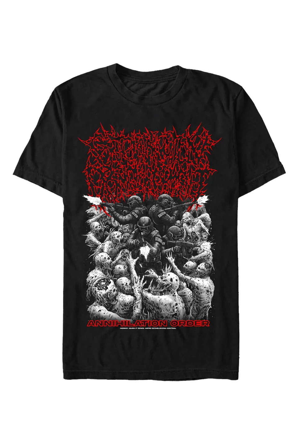 Extermination Dismemberment Annihilation Order T-Shirt nera