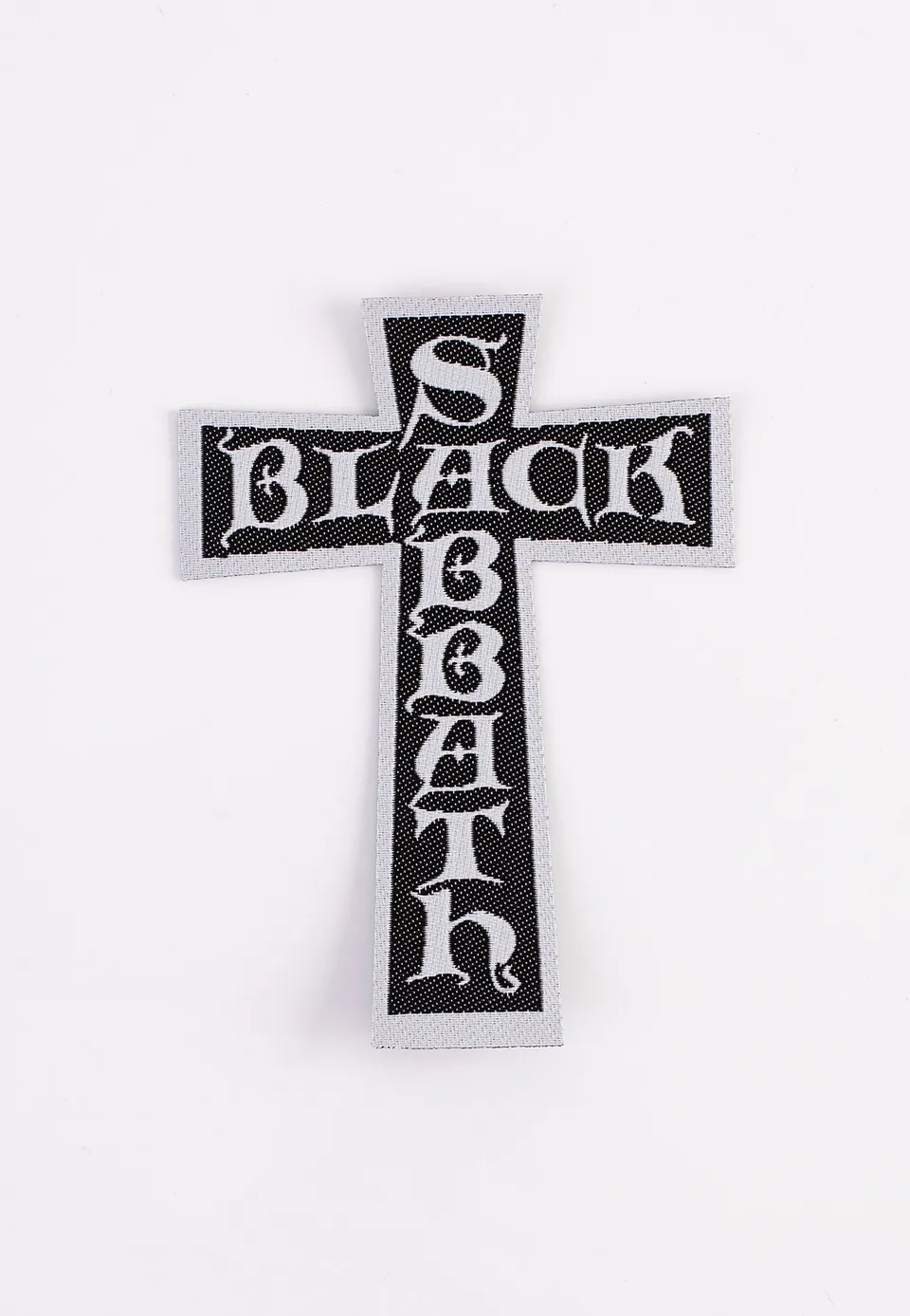 Black Sabbath Cross Logo Cut Out toppa patch nera onesize