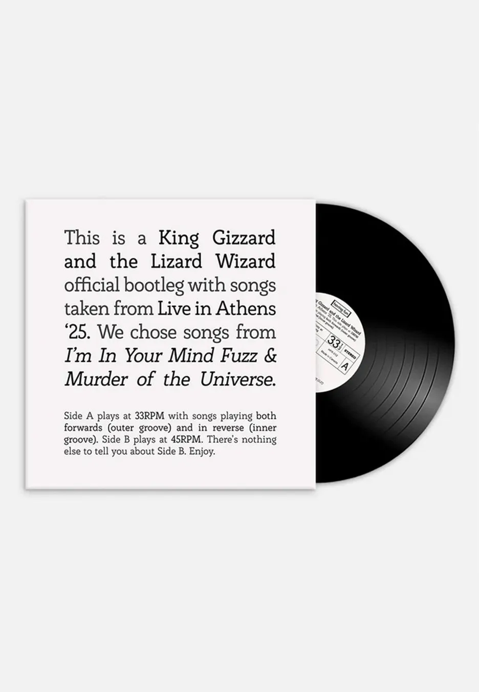 King Gizzard Songs from vinile LP rock progressive